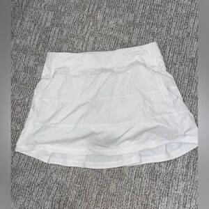 White lululemon pace rival mid-rise skirt size 4